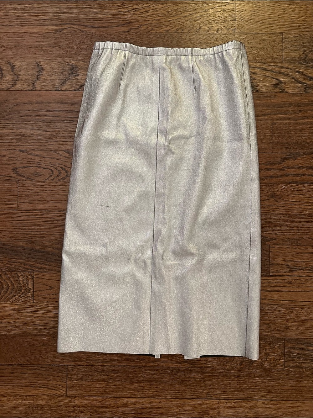 Zadig & Voltaire Metallic Silver Pencil Skirt